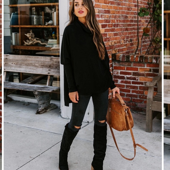 VICI Black Cowl Neck Sweater Trending Fall Winter Clothing Nordstrom Small - Picture 6 of 6